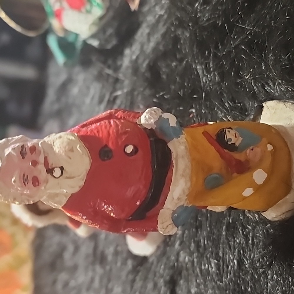 Festive Santa and Angel & Christmas Tree Figurines. VINTAGE. - Picture 5 of 11